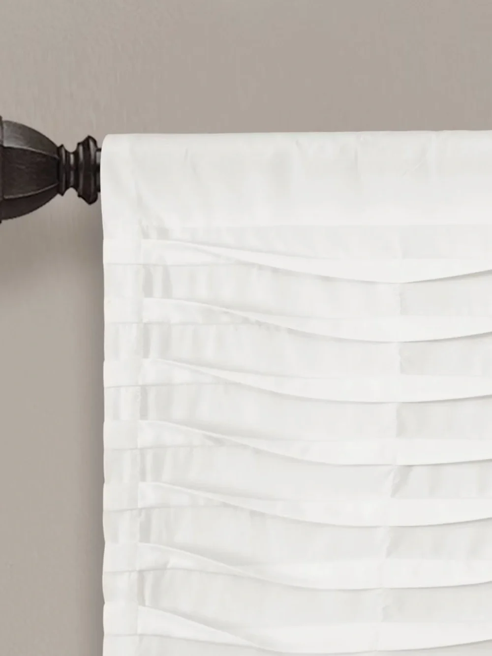 TWO wave Texture Valance White - Lush Décor: Valance, Solid Pattern, 18